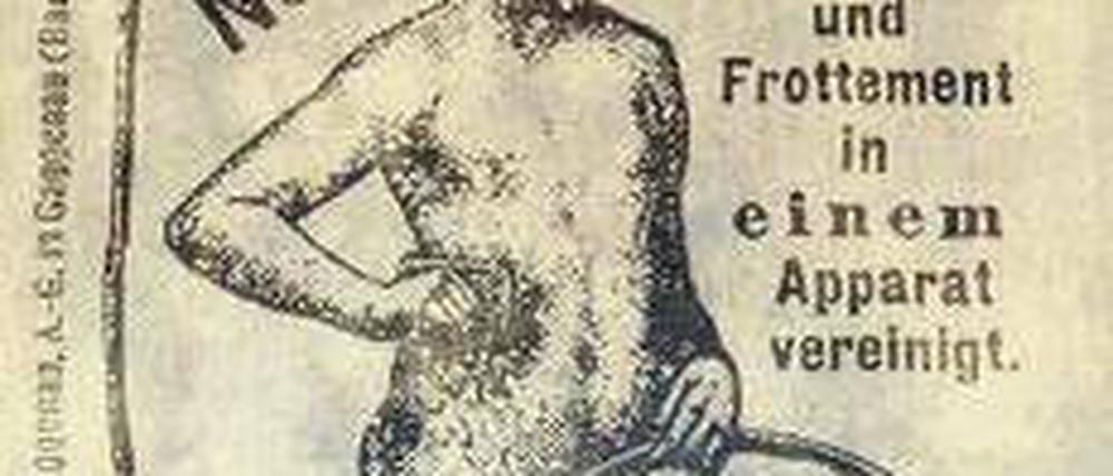 Bequem. Mit dem Apparat konnte man duschen und massiert werden.