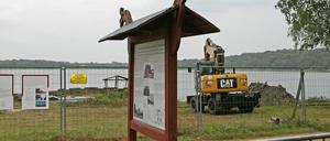 Die Bauarbeiten haben begonnen.