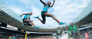 Über die erste Hürde. Ein Olympiastadion hat Berlin schon mal – hier fand am Sonntag wieder einmal das Internationale Stadionfest der Leichtathleten statt.