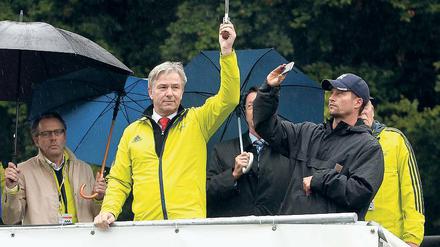 Zurück auf Los. Mit offiziellen Regierungsterminen wie diesem Marathon-Startschuss ist für Klaus Wowereit bald Schluss. Dem Sport bleibt er vielleicht verbunden.