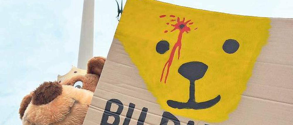 Protest. Nicht alle Berliner stehen hinter einer Bewerbung.
