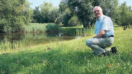 Besorgt. Berndt Längrich will, dass der Wasserpegel wieder steigt.