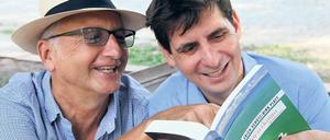 Mörderisch gut. Die Krimiautoren Erich Schütz (l.) und Dirk Platt bei ihrer Buchvorstellung in Potsdam.