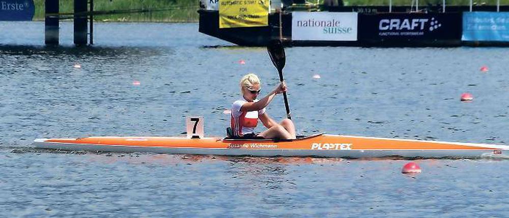 Susanne Wichmann bei ihrem Debüt auf dem Beetzsee.