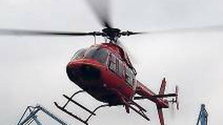 Möbelboss im Anflug. Kurt Krieger will mit Heli schneller im Büro sein.