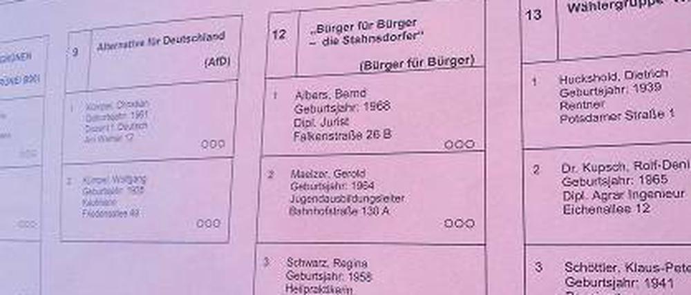 Einen Tick größer. Die Panne auf dem Wahlschein blieb nicht unbemerkt.