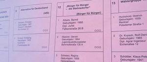 Einen Tick größer. Die Panne auf dem Wahlschein blieb nicht unbemerkt.