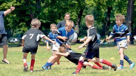 Umschubsen erlaubt. Auch die Unter 8-Jährigen kämpften verbissen.