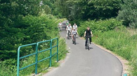 Anradeln. Zwischen Golm und Eiche haben Radler freie Bahn.