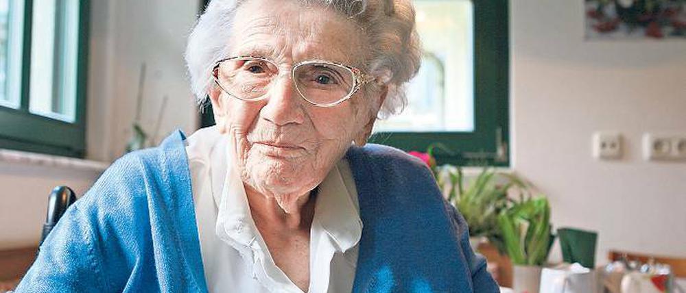 Schlagfertig: Ida Kähne ist nun 105 Jahre alt geworden.
