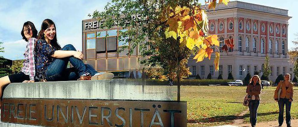 Naheliegend. Zwischen der FU Berlin und der Potsdamer Uni (r.) liegen keine 15 Kilometer. Den Studierenden fehlt es aber an Synergien. Montage: A. Klaer;