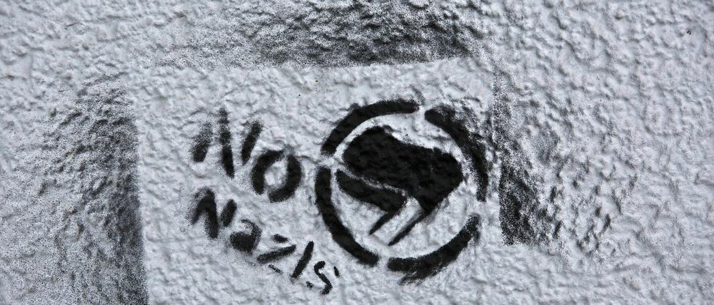 Antifa Area: Graffiti gehören dazu.