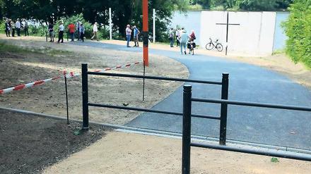 Aufgehübscht. An der Mauergedenkstätte wurde der Uferweg erneuert.