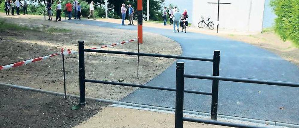 Aufgehübscht. An der Mauergedenkstätte wurde der Uferweg erneuert.