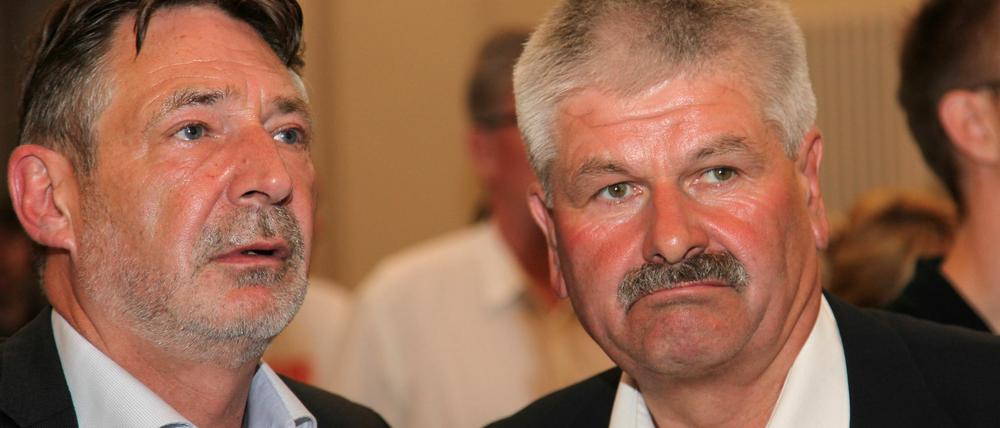 Für eine Koalition zwischen den beiden reicht es nicht: Potsdams Oberbürgermeister Jann Jakobs (SPD) und Hans-Jürgen Scharfenberg (Linke).