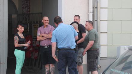 Wahlparty der NPD in Bad Belzig.