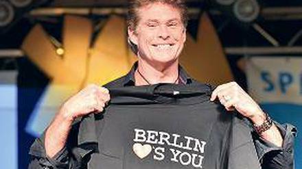 Wahl-Berliner. David Hasselhoff liebt die einstige Mauerstadt.