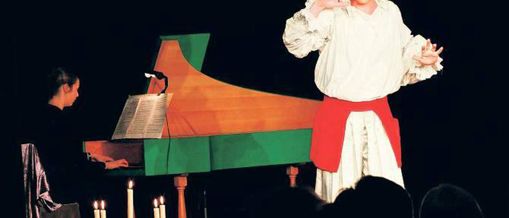 Klagend und mühevoll. Der Altus Razek François Bitar und Mira Lange am Cembalo.