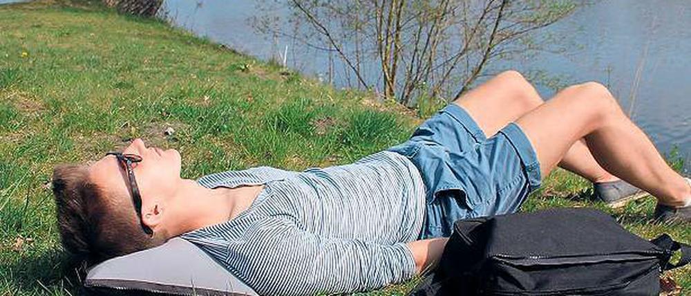 Multifunktional. Die BiBag stellen die Potsdamer heute vor der Jury eines Wirtschaftswettbewerbs in Berlin vor.