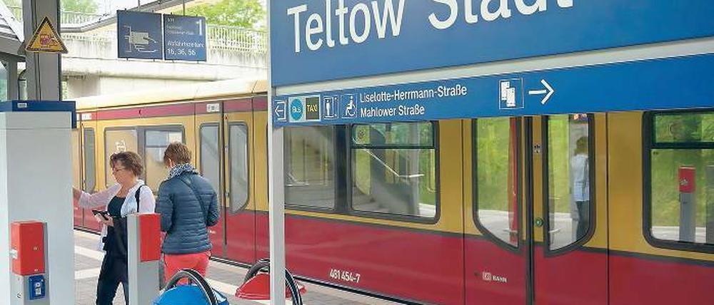Endstation. Noch fährt die S-Bahn nur bis Teltow, da das Land den Ausbau der Strecke nach Stahnsdorf blockiert.