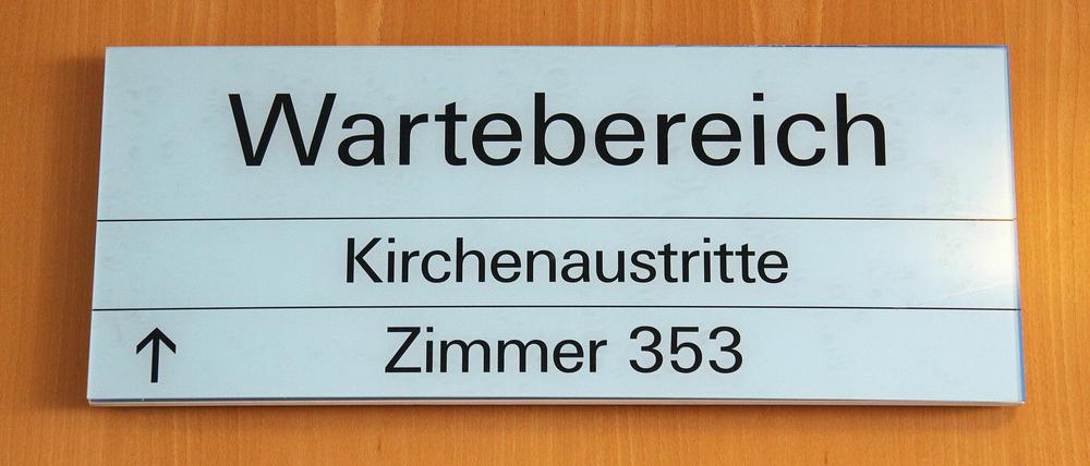 In letzter Zeit verstärkt: Kirchenaustritte.