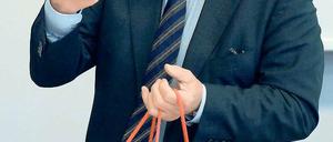 Zeichengeber. Flughafen-Chef Hartmut Mehdorn .