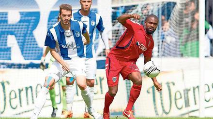 Zu umständlich vor dem gegnerischen Tor. Rafael Makangu vom SV Babelsberg 03 blieb diesmal ohne Durchschlagskraft.