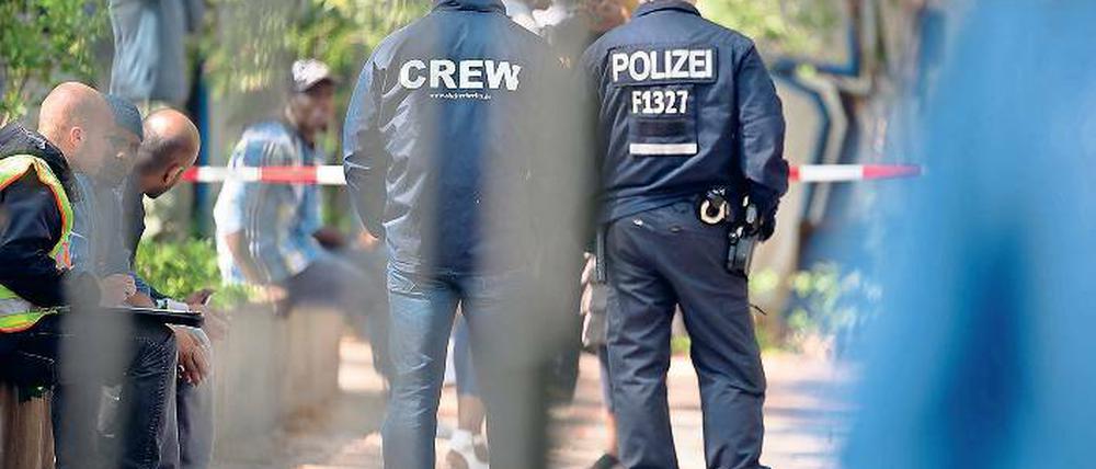Tatort Kreuzberg. Die Polizei sperrte die Gegend weiträumig ab.