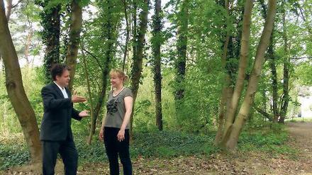 Gesichert. Bernd Albers und Britta Engelmann-Hübner im Beethovenwald.