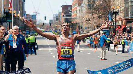 Amerikanischer Traum. US-Läufer Meb Keflezighi siegte am Patriots-Day.