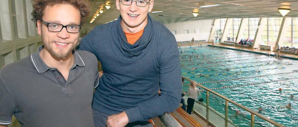 Im Wettkampflaune: Torben Schmidtke (l.) und Klaus Steinhauer.