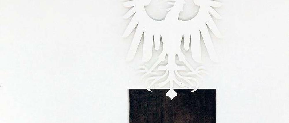 Weiß oder Rot? Die Posse um die Farbe des brandenburgischen Adlers im Plenarsaal des neuen Landtags geht weiter.