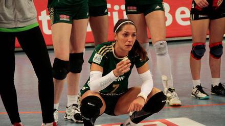 Mit Tränen beendete Potsdams Spielführerin Elisa Muri die Bundesliga-Saison des SC Potsdam. Die Volleyballerinnen verpassten den Einzug ins Halbfinale.