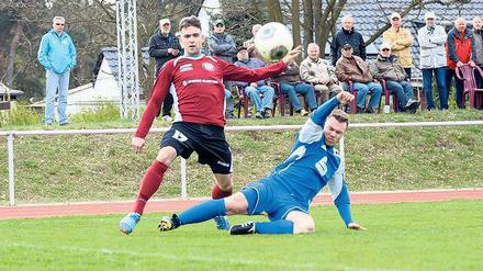Schoss die frühe Führung zum 1:0, musste sich aber wie seine gesamte Mannschaft bis zum Schluss gegen den Widerstand der Wittstocker wehren: RSV-Offensivspieler Andreas Plaue.