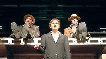Stefan Peetz, Tilmar Kuhn und Andreas Hueck in Hamlet.