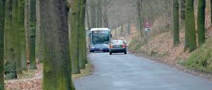 Engpass. Beim Uferstraßen-Ausbau ist der Erdhang der Knackpunkt. Er müsste für eine breitere Straße abgetragen werden.