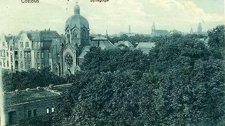 Ausgelöscht. Die Synagoge in Cottbus brannte in der Pogromnacht ab.