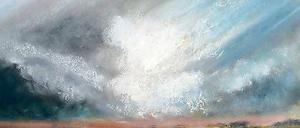 Lobenswert. Eine Arbeit aus dem Malkurs von Annelie Dessombes.