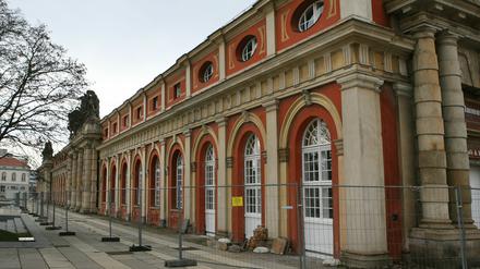 Die Baustelle am Filmmuseum.