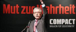 Auf der Diskussionsveranstaltung des als rechtspopulistisch geltenden Magazins "Campact" in Schkeuditz im vergangenen November durfte Sarrazin nicht fehlen.