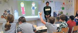 Interaktives Tafelbild. FH-Projekt mit der Grundschule am Bornstedter Feld.