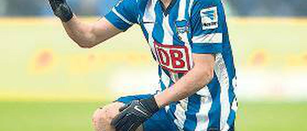 Bitte, bitte! Per Skjelbred würde gern bei Hertha bleiben.
