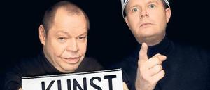 Hochkultur trifft Kleinkunst – und dann wird es erst richtig lustig. Der Bassbariton Thomas Quasthoff (l.) und der Kabarettist Michael Frowin nehmen in ihrem Programm die dünkelhafte Szene der Kunstkenner aufs Korn.
