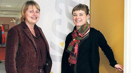 Teamwork. Gudrun Grimm betreute Nadine Dillinger.