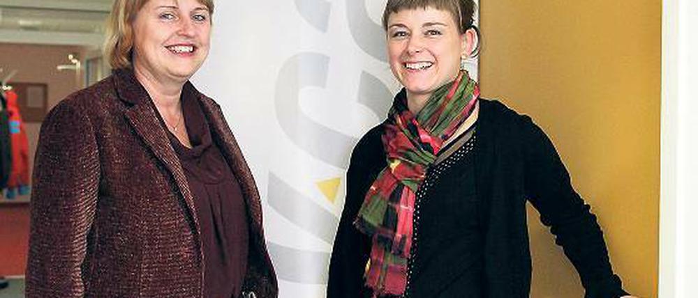 Teamwork. Gudrun Grimm betreute Nadine Dillinger.