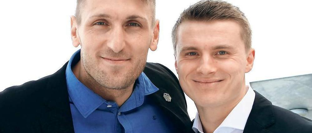 Potsdames Vertreter in Sotschi: Kevin Kuske und Christian Poser (r.).