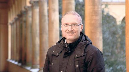 Mit Potsdam ein Neuanfang. Joachim Walter an seinem neuen Wirkungsort, der Friedenskirche Sanssouci.