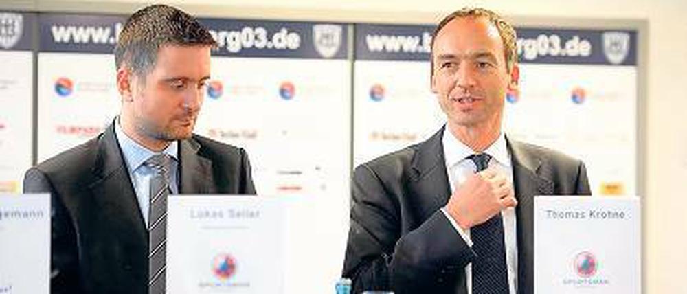 Wollten als Sportsmen helfen: Lukas Seiler (l.), Thomas Krone.