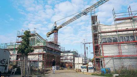 Boomtown. Im Teltower Mühlendorf wird kräftig gebaut, es gehört zu den größten Entwicklungsarealen der Stadt.
