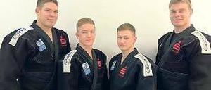 Starke Männer. Die vier UJKC-Nachwuchstalente Galandi, Setz, Schwisow und Elm (v.l.n.r) starten bei den DM.